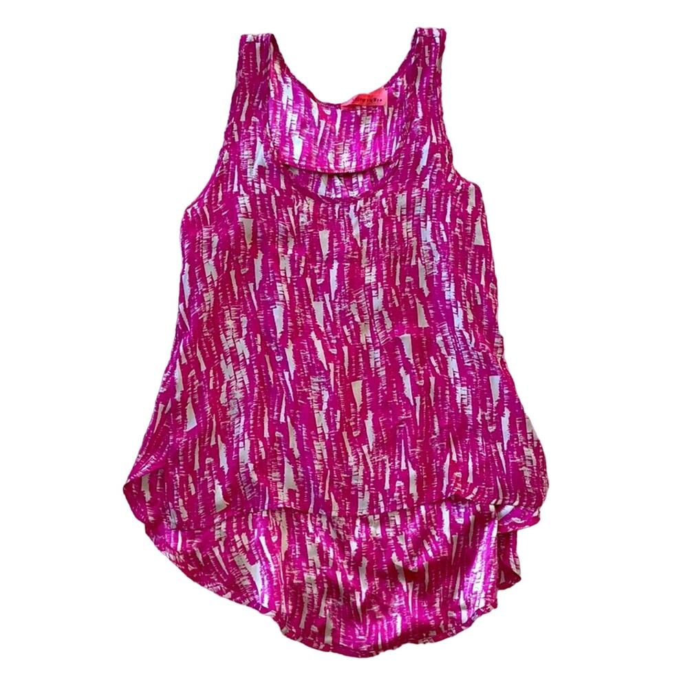 Eight Sixty pink silk tank blouse